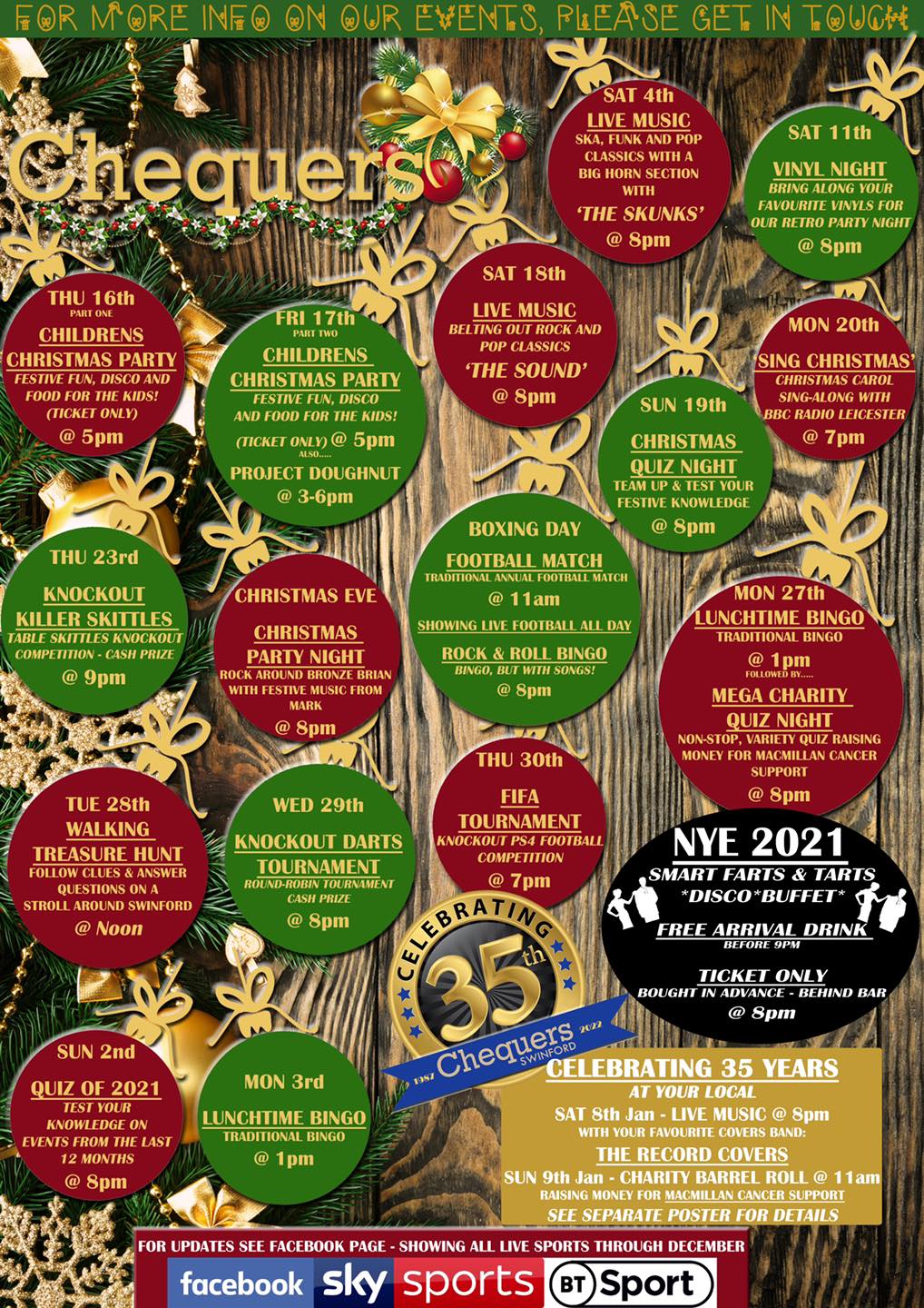 Christmas Events Chequers Swinford